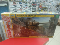 3676ПН Американский средний танк М4А3 (76)  W "Шерман" с 76-мм пушкой (клей+краска+кисть)