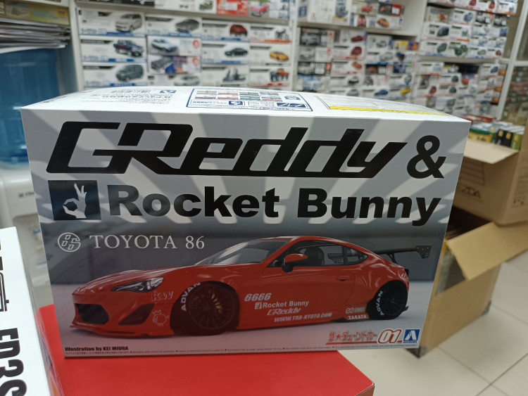 06186 Toyota 86 '12 GReddy&Rocket Bunny Enkei Ver. 1:24 Aoshima