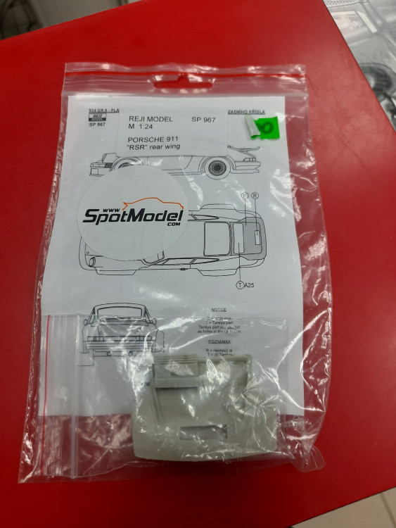 SP 967 Задний спойлер Porsche 934 Turbo RSR Group 4 1:24 SpotModel