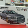 06149 Nissan Skyline R34 GT-R C-West 1:24 Aoshima 