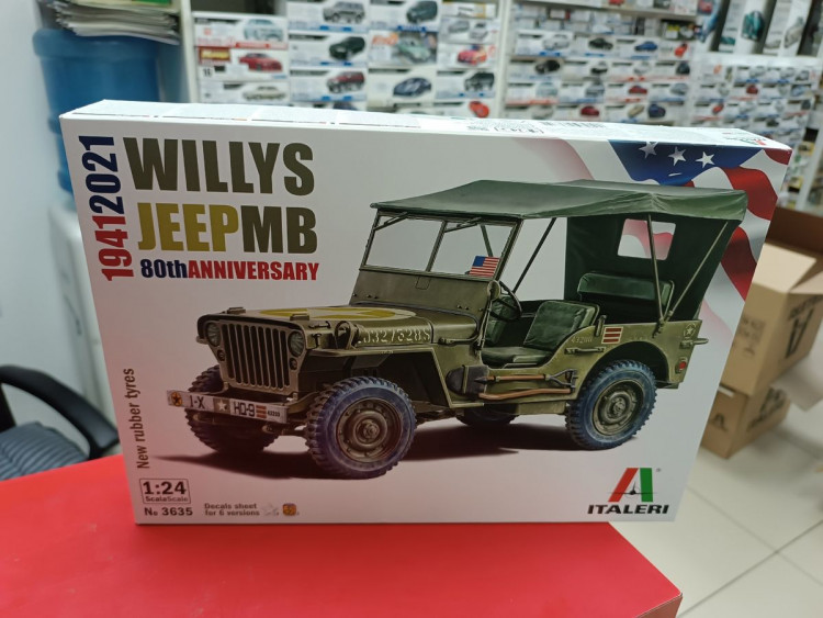 3635ИТ  WILLYS JEEP MB "80th Year Anniversary" 1:24 Italeri