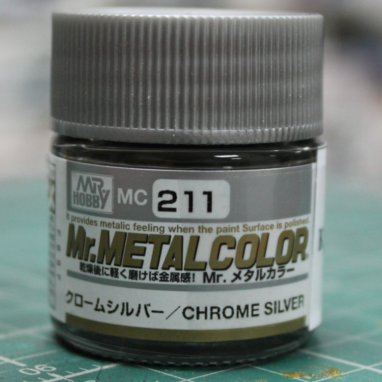 MC-211 Краска Mr Hobby, CHROME SILVER, металлик, 10 мл