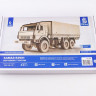 11027 Сборная модель КАМАЗ-53501 бортовой с тентом Baumi 1:35