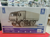11027 Сборная модель КАМАЗ-53501 бортовой с тентом Baumi 1:35