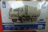 12012 Сборная модель КАМАЗ-43118 бортовой с тентом Baumi 1:43
