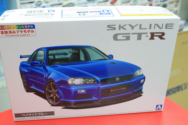 Aoshima 1:24 06557 Nissan Skyline R34 Spec II (Bayside Blue)