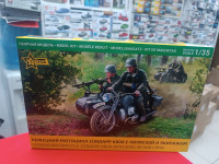 3717 Немецкий мотоцикл Zundapp K800 с коляской и экипажем 1/35