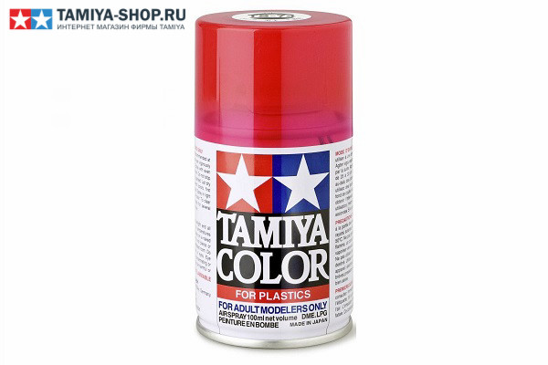 85074 TAMIYA TS-74 Clear Red (Ярко-розовая) краска-спрей 100 мл.
